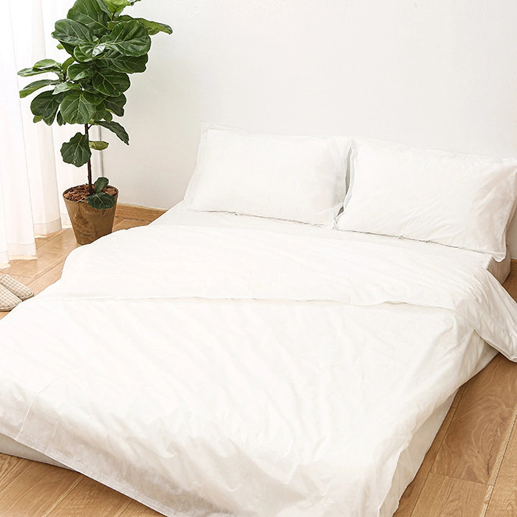 Disposable Travel Bedding Cover Sheet Portable Bedspread Sheet &amp; Pillowcase Sets for Hotel