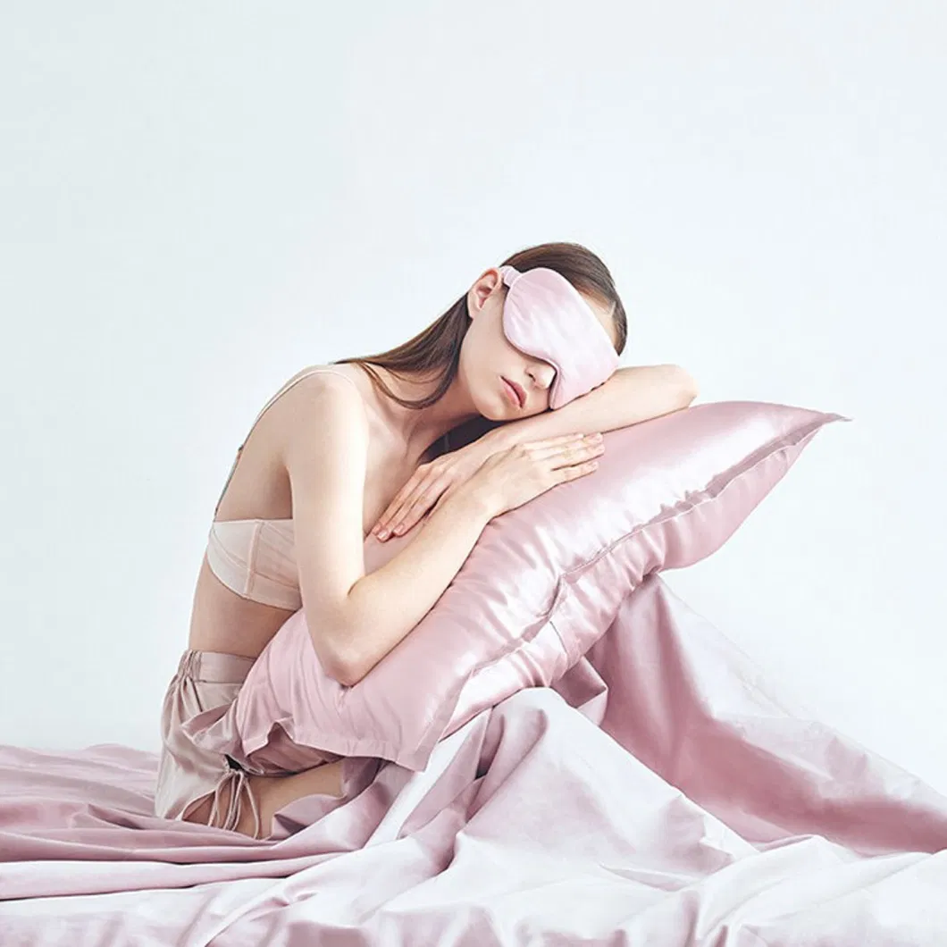 Wholesale Luxury Travel 6A Grade 100% Mulberry Silk Pillowcase with Eye Mask Silk Pillowcase Gift Set