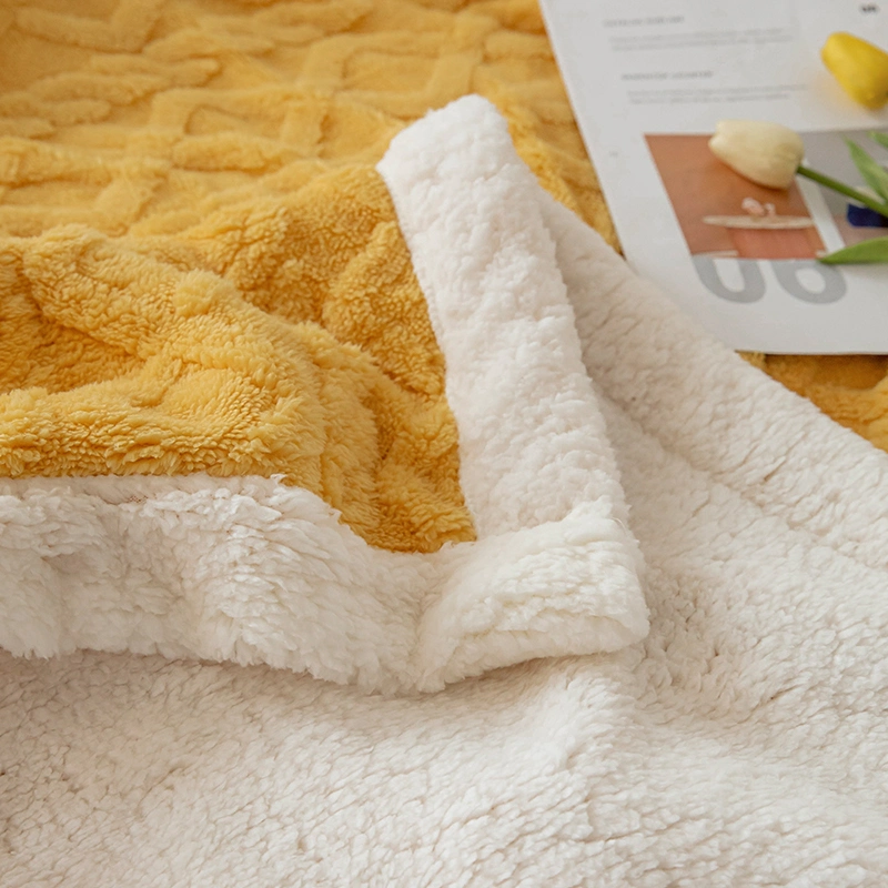 Machine Washable Thick Winter Warm Faux Fur Blanket Extra Soft Sauna Blanket for Winter
