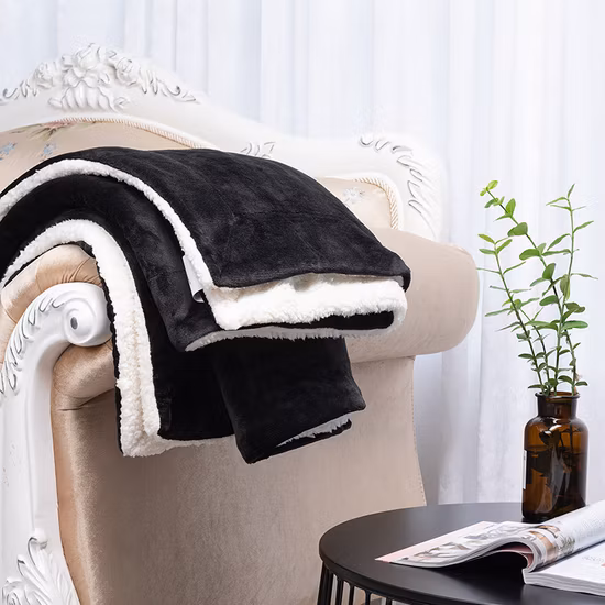 100% Polyester Two Ply Sherpa Fleece Lining Blanket Anti