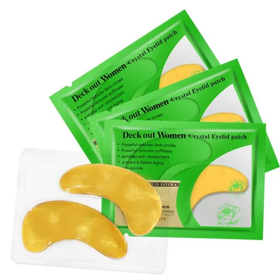 Private Label Remove Dark Eye 24K Gold Essence Collagen Crystal Refreshing Gold Hydrogel Sleep Patch Eye Mask Gel 