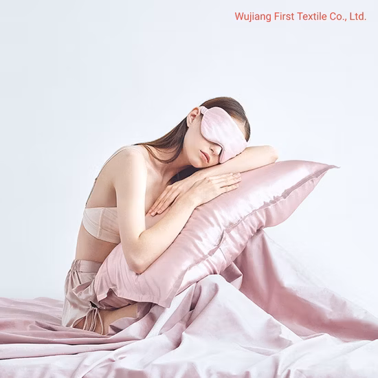 Wholesale Luxury Travel 6A Grade 100% Mulberry Silk Pillowcase with Eye Mask Silk Pillowcase Gift Set
