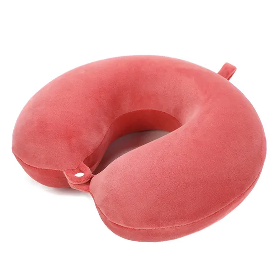 Promotional Colorful U Shape Memory Foam Neck Pillow Travel Neck Headrest Sleeping Pillow 