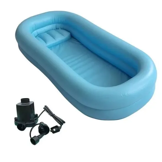 PVC Portable Adults Inflatable Bathtub Reclining Care Baths for The Elderly Medical Care Bath Pool 