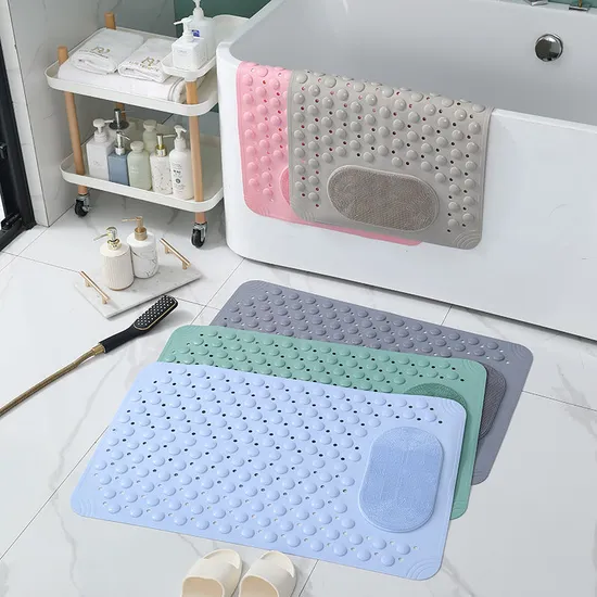 Bath Antislip Scentless PVC Foot Massage Scrubber Shower Floor Mat Non