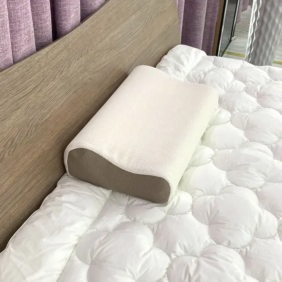 OEM Plain Ergonomic Luxury Memory Foam Pillow with Velvet Cover 