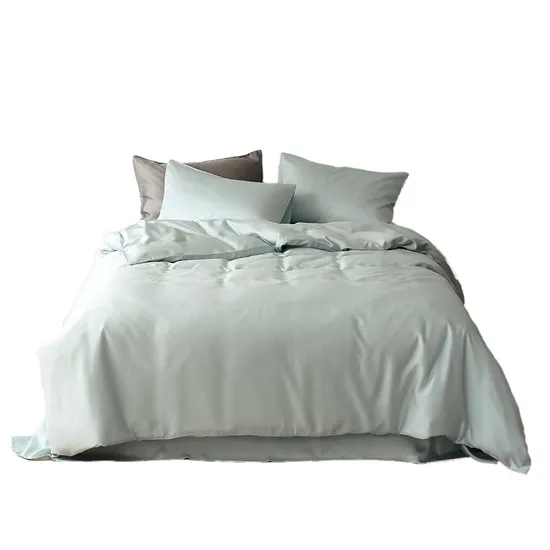 Free Sample Duvet Quilt Cover Green Bed Linens Tufted Comforter Striped Duvet 