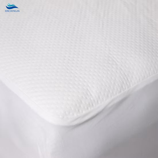 Wholesale Customised Queen Memory Foam Hypoallergenic White Waterproof Terry Mattress Protector