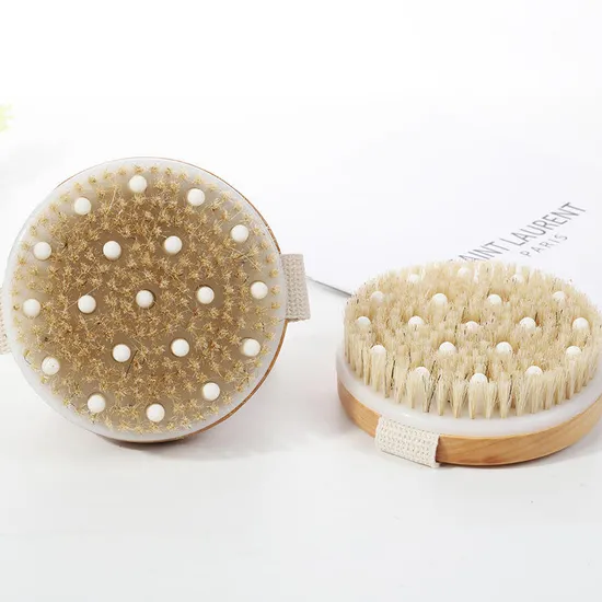 Dry Body Bath Brush Exfoliating Body Scrubber with Massage Nodules