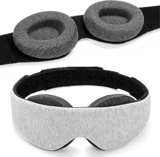 100% Light Blocking 3D Sleep Eye Mask Zero Eye Pressure Comfortable & Adjustable Memory Foam Sleep Mask Deep Socket Sleeping 