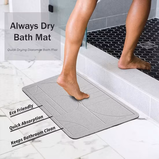 Customized Design Anti Slip Quick Drying Diatom Bath Mat